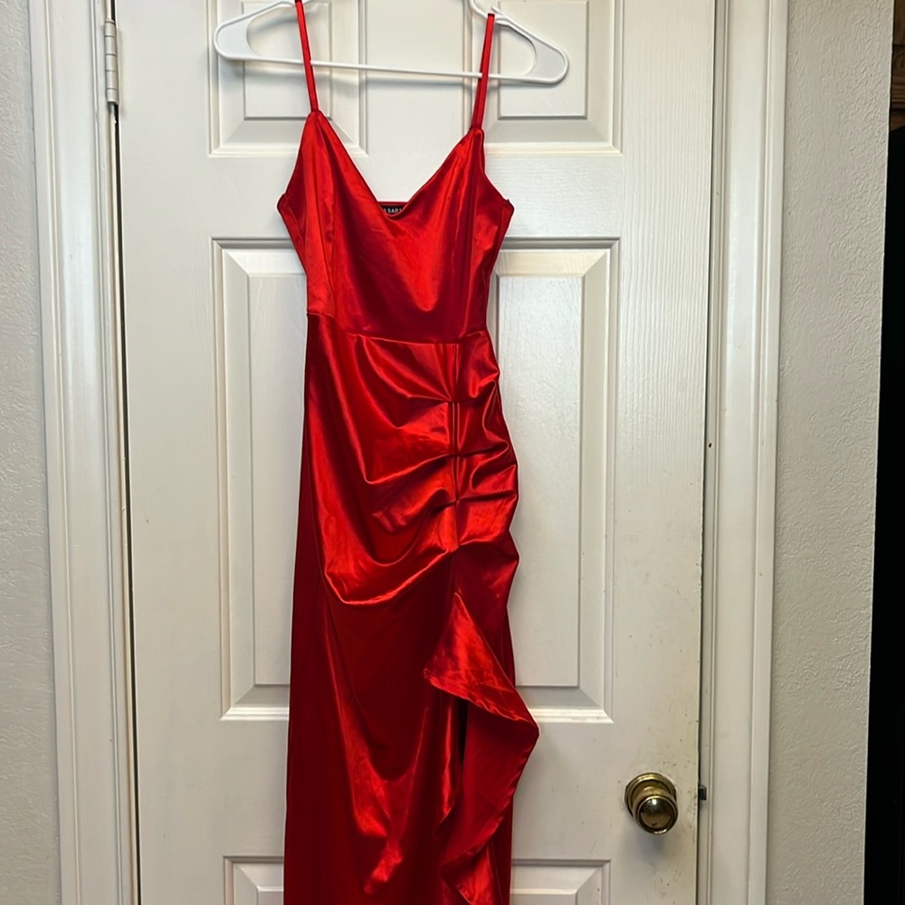 Liz & Sara Red Satin Flouncy Dress S NWOT